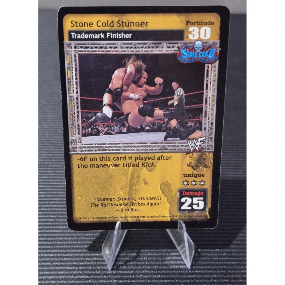 2000 WWF Comic Images Stone Cold Steve Austin #109 Raw Deal CCG Stunner Promo