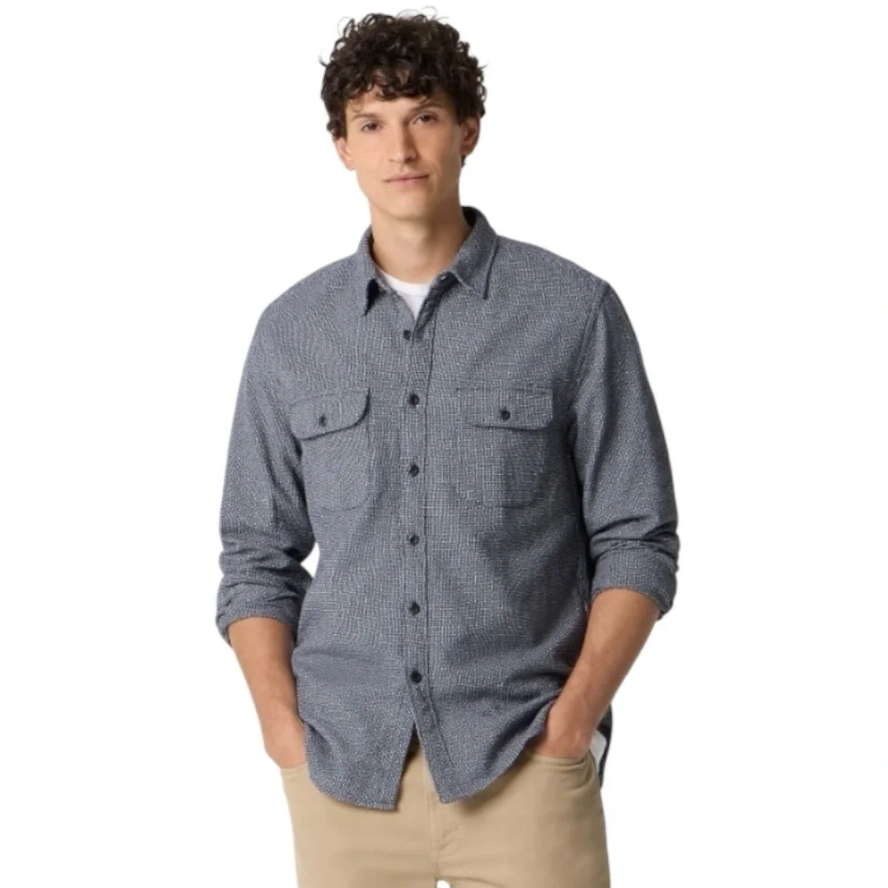 J. Crew Woven Work Shirt for Men in Blue Melange