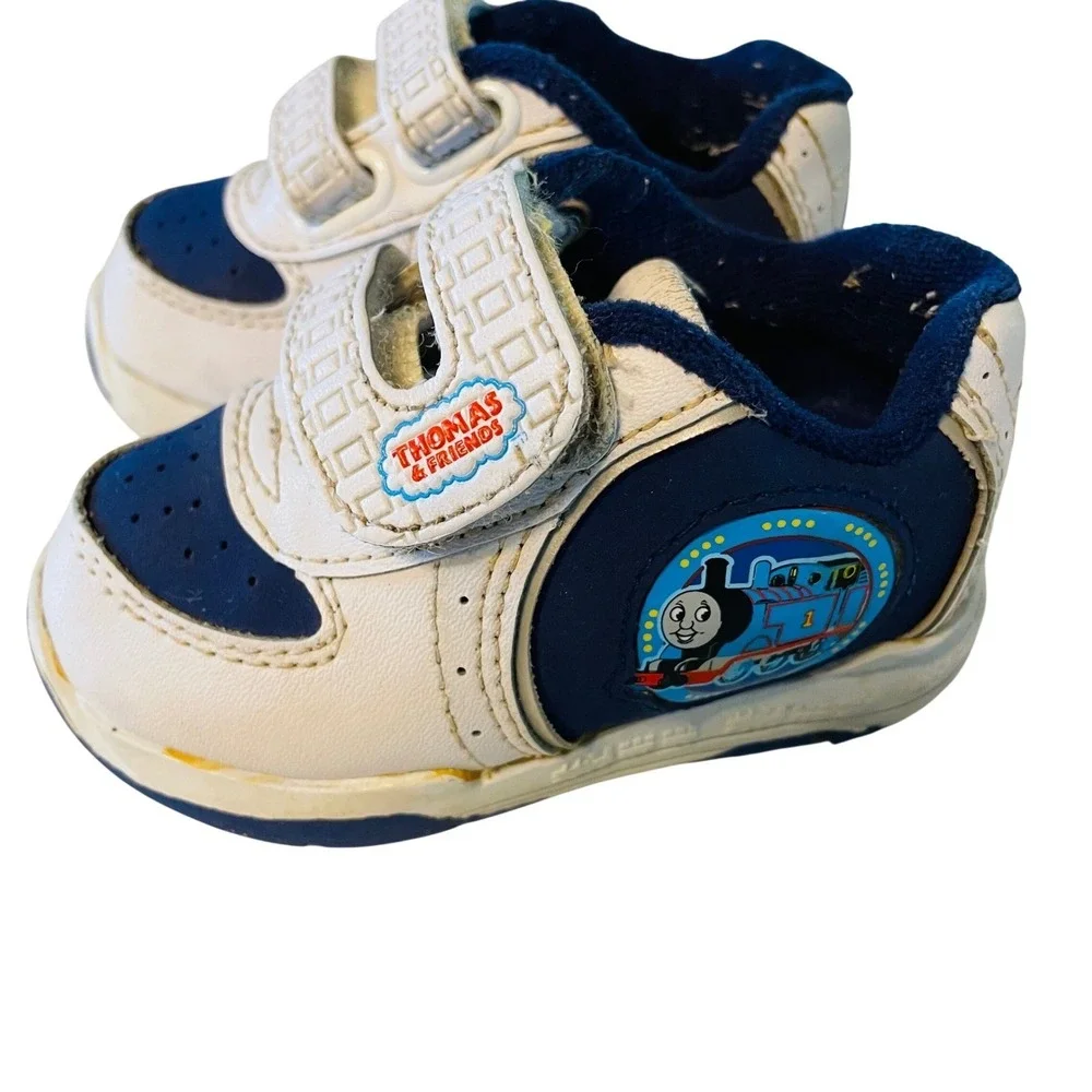 Vtg Y2K Thomas & Friends Character Sneakers Hook & Loop Straps Baby Boys 3