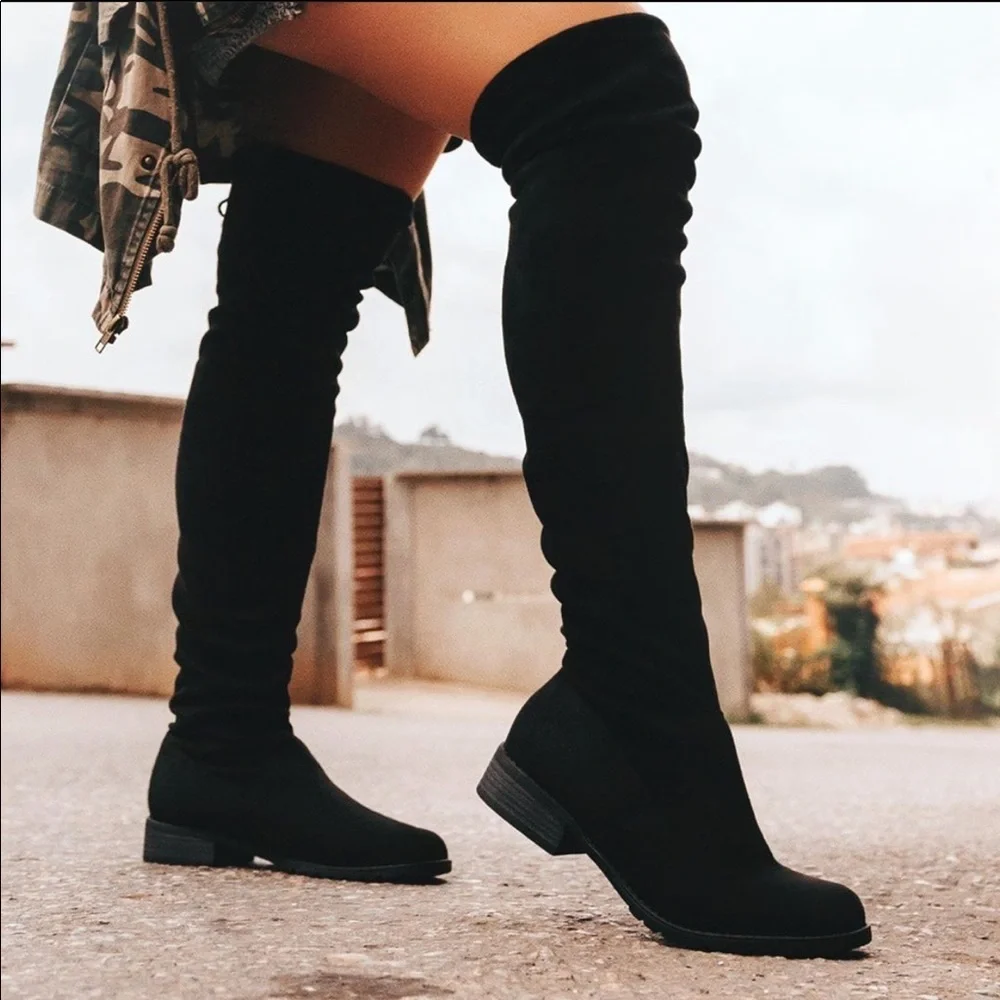 Black Over The Knee Boots