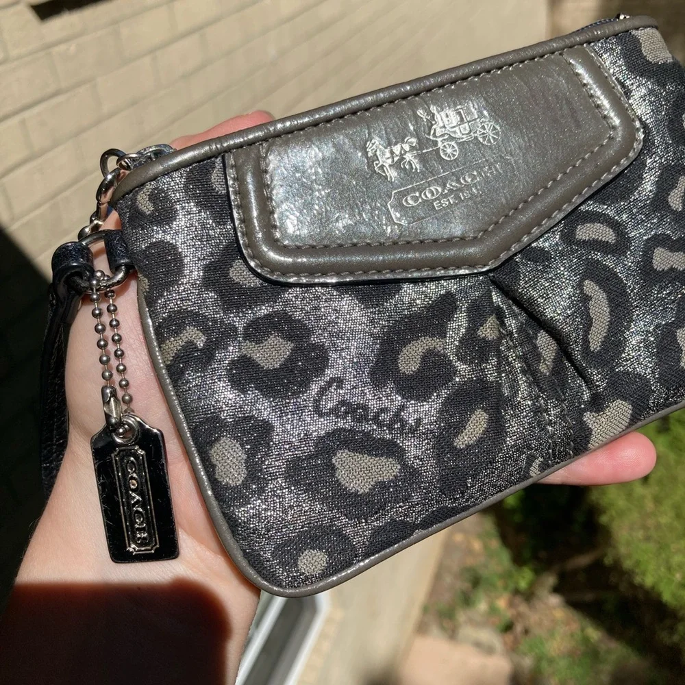 Coach metallic silver