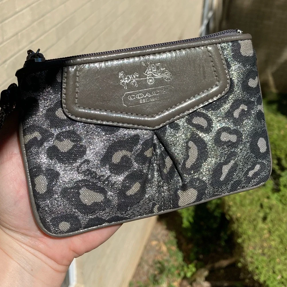 Coach metallic silver