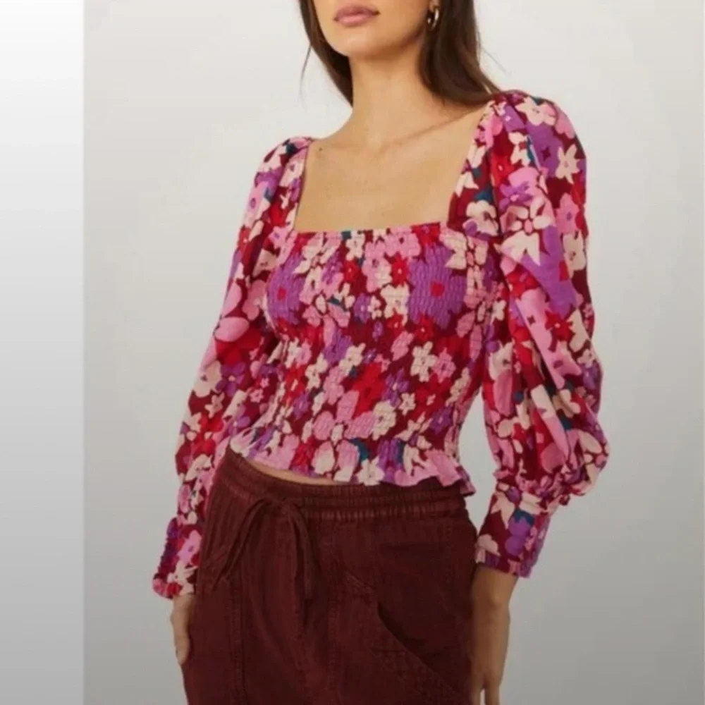 Free People Ariana Printed Top - Party Combo