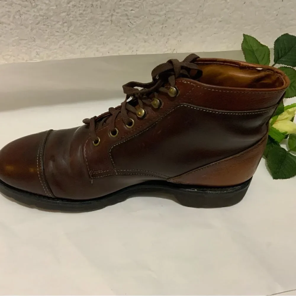 Allen Edmonds Oxford brown Ankle Lace Up Dress Boots Size 8.5 D