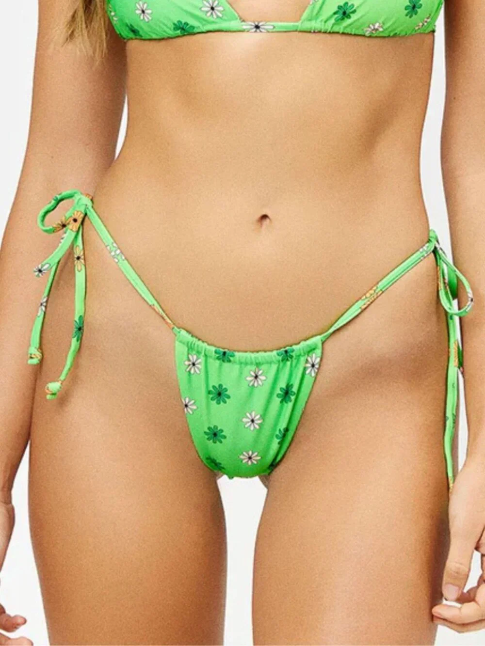 New! Frankie's Bikinis Versailles Tia String Bikini Bottom Large 39256