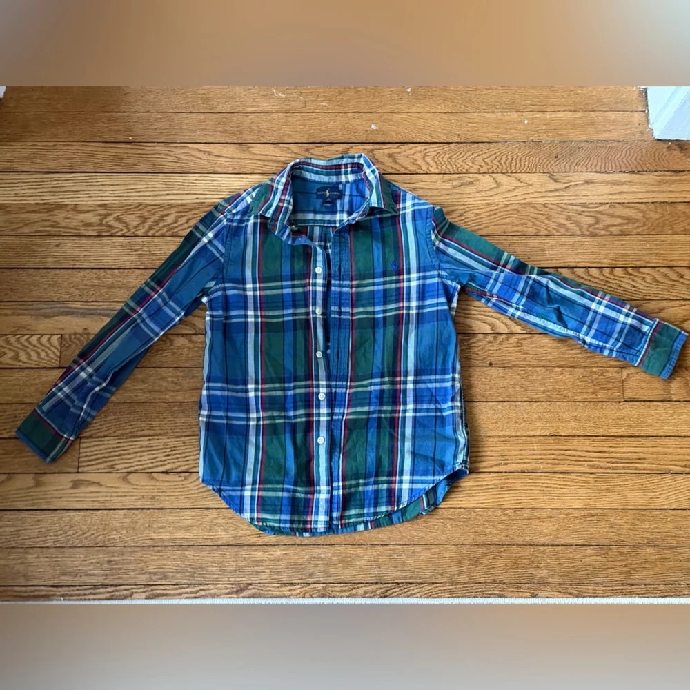 Ralph Lauren Plaid Button-Up Shirt - Size Medium (10-12)