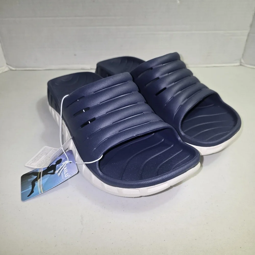 Kuailu Mens Recovery Slides Sandals Shoes Slippers size 14 New