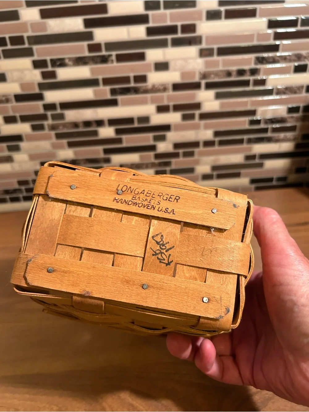 Longaberger handwoven wooden