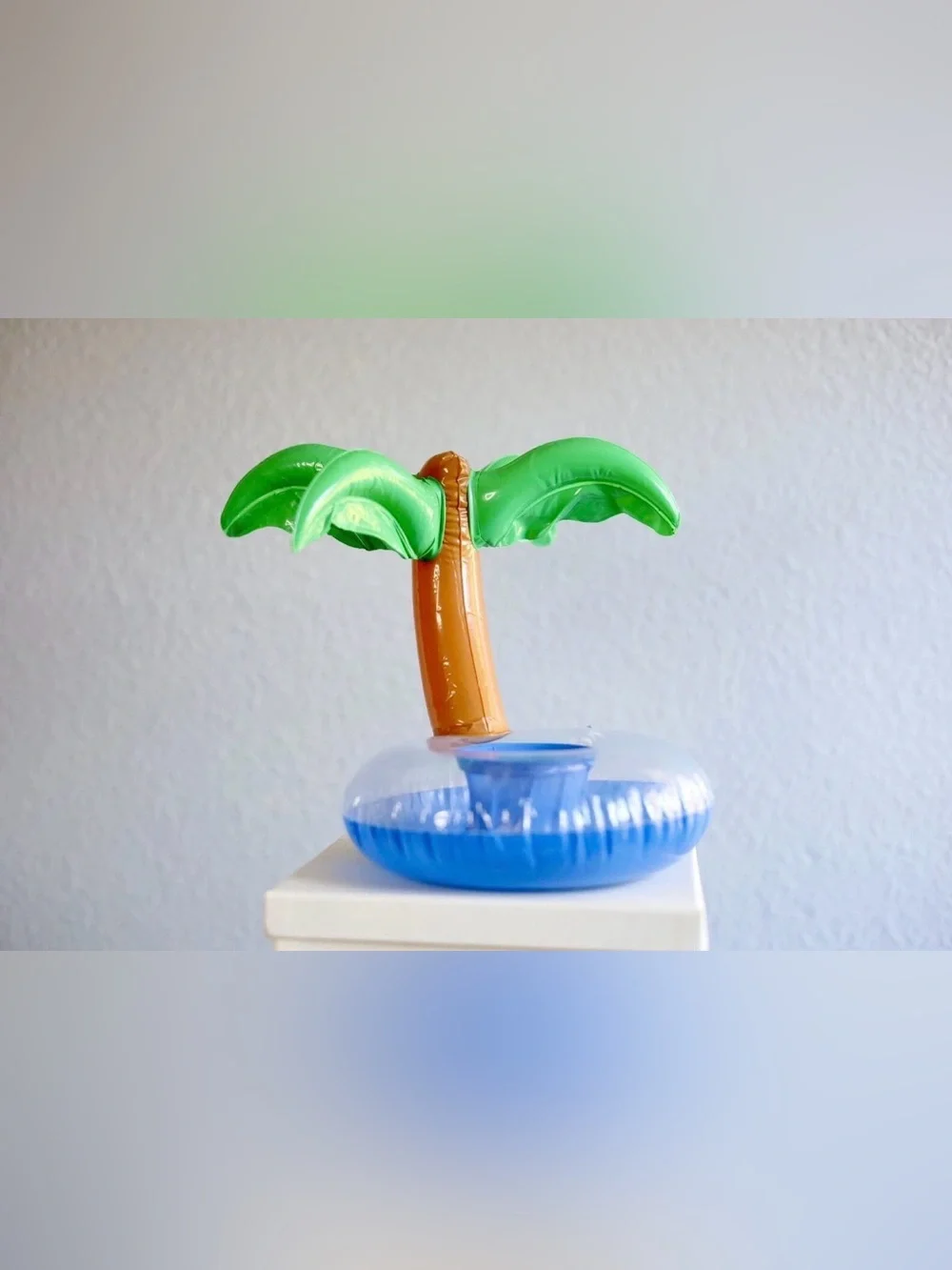 New Inflatable Drink Holder 4 Pack - Palm Tree Design