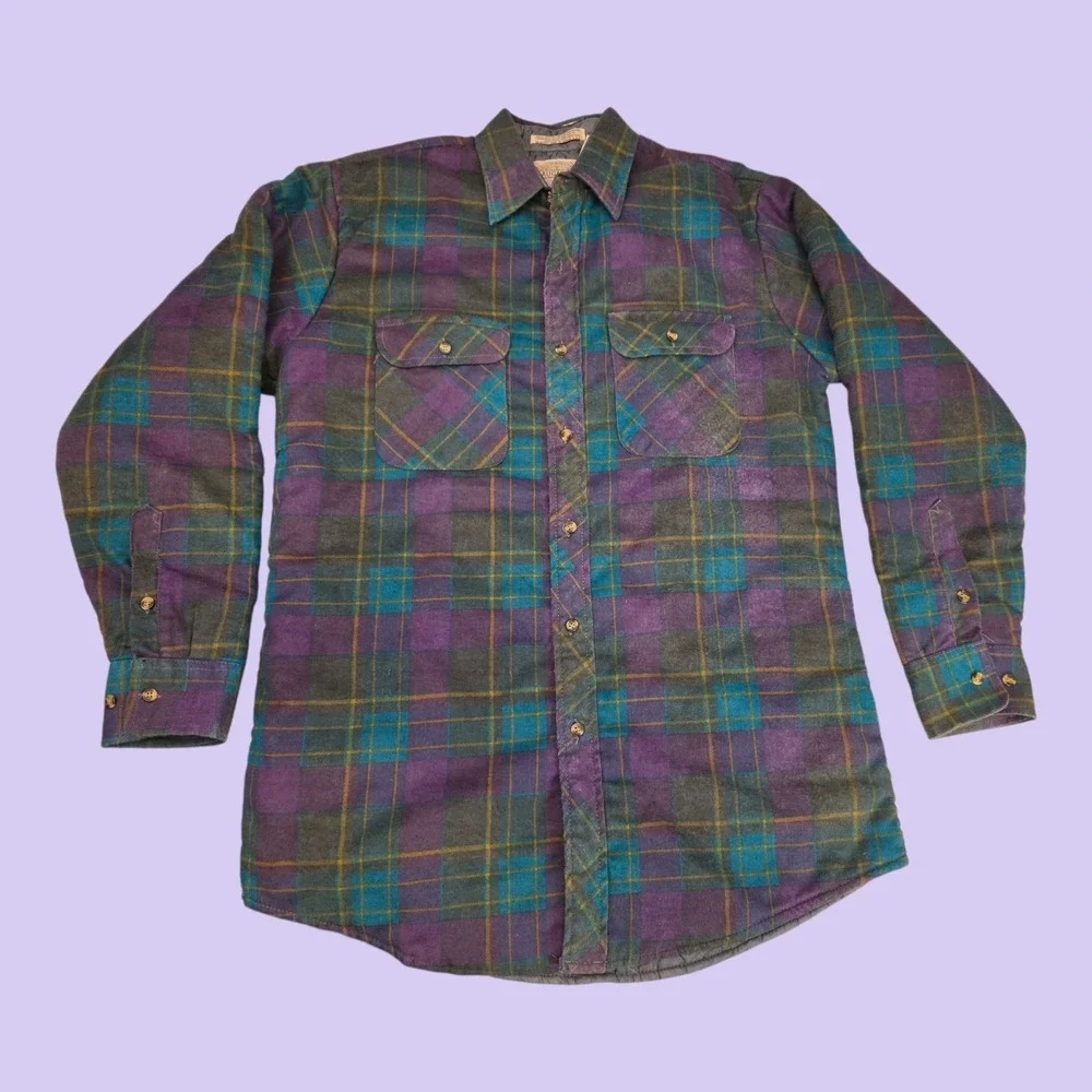 Vintage Saugatuck Flannel Full Quilted Lining Mens‎ Medium