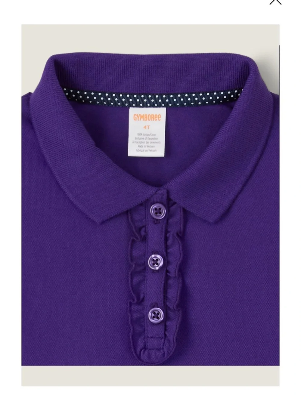 Gymboree Girls' Short Sleeve Uniform Ruffle Polo Shirt W/ Nanotex Resist - 5T