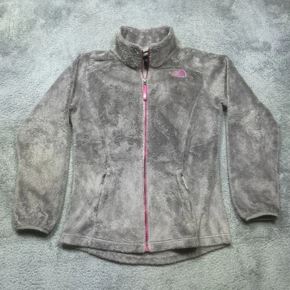 The North Face Jacket Girls XL (18) Grary Pink Osito Fleece Fuzzy Hiking Outdoor