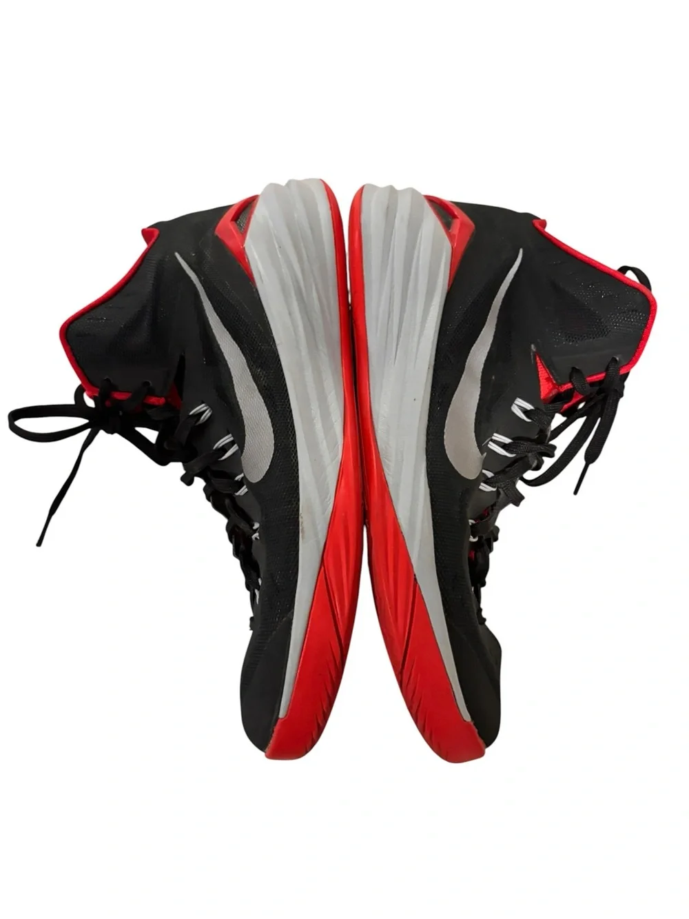 Nike Hyperdunk 2014 Black/University Red-Wolf Grey-Metallic Silver  (Size 12).