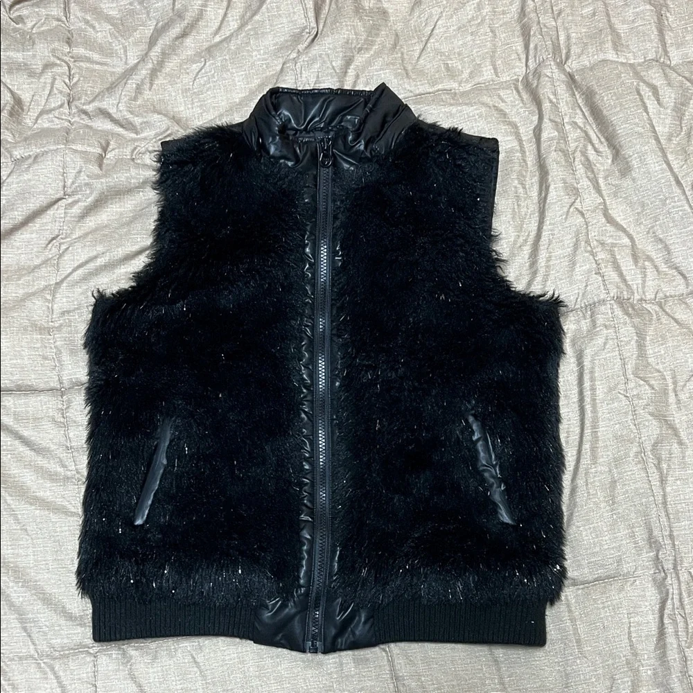 Girl’s Justice Faux Fur Puffer Vest 16 Like New
