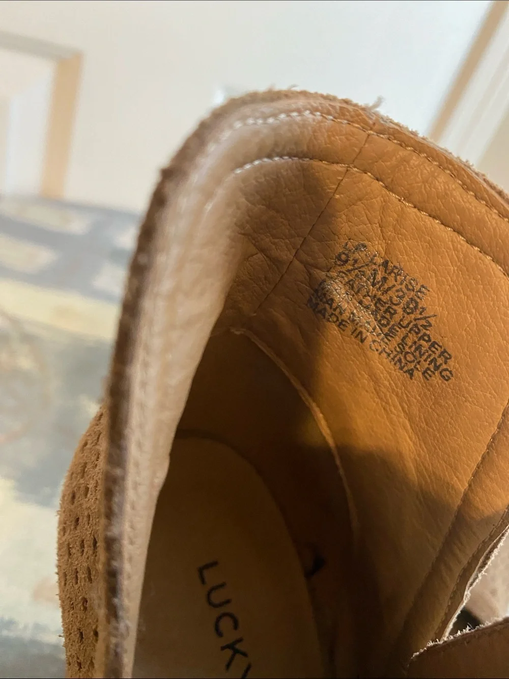 Lucky Brand perforated suede