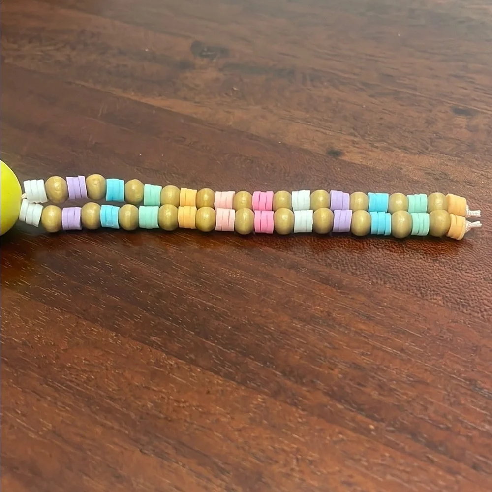 Smiley Beaded Keychain for Kids