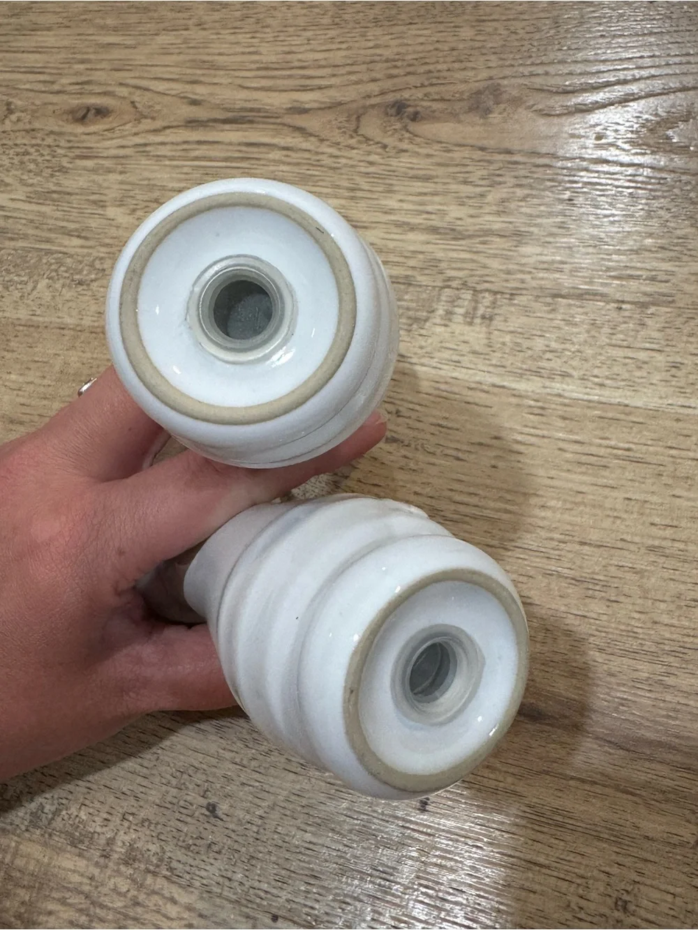 Le Creuset pair white