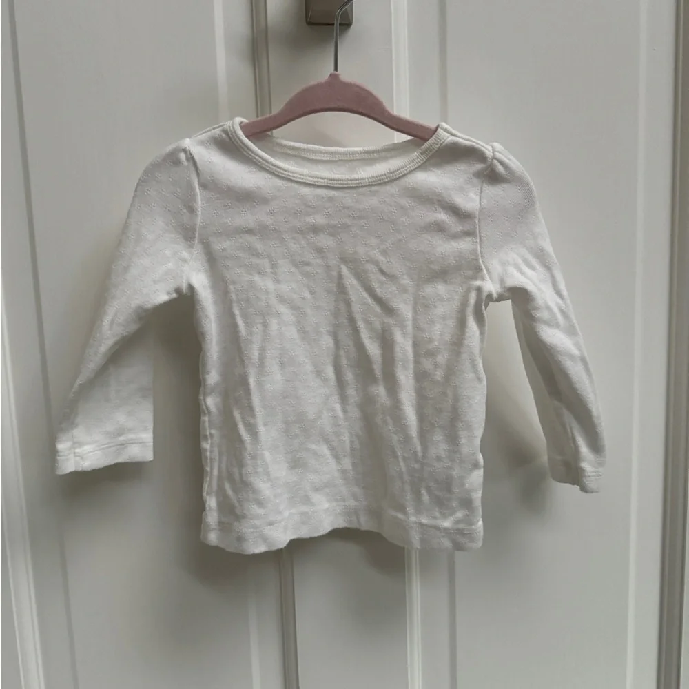 Carter’s 9M Girls White Long Sleeve Blouse Top