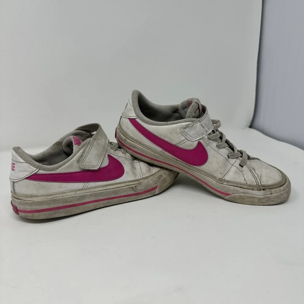 Nike Court Legacy Shoes Pink and‎ White Kids 1.5 Youth