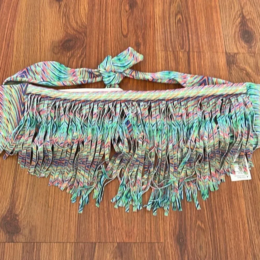 L*Space multicolor space died tie-dye look swimwear top bikini xs