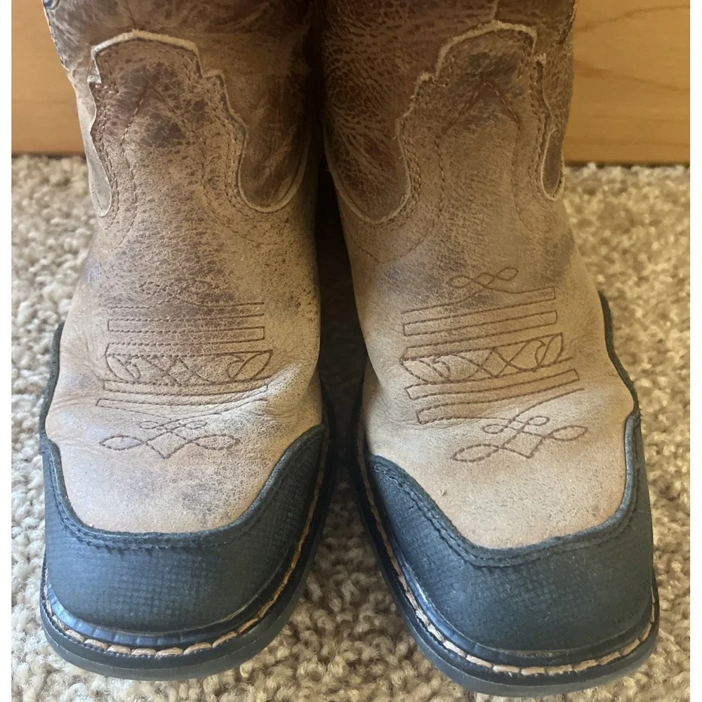 Cody James Warrior Skull Square Toe Kids Size‎ 1 D Pull On Work/Western Boots