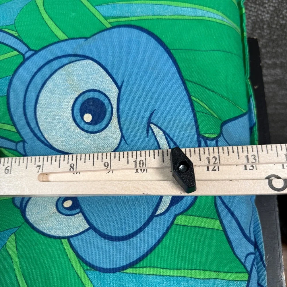 Disney A Bug's Life Throw Pillow Green Blue Vintage Movie Character Decor Flik