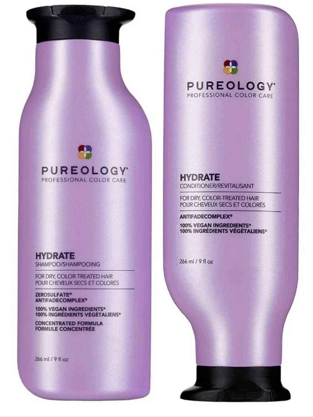 NWT FULL SET Pureology Hydrate Shampoo 226ml& Conditioner 226ml Duo 100% VEGAN