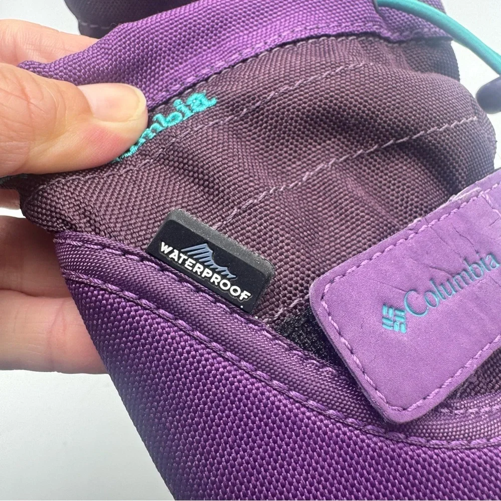 Columbia Powderbug Plus II Toddler Snow Boots Purple Gray Size 4 Winter Boot