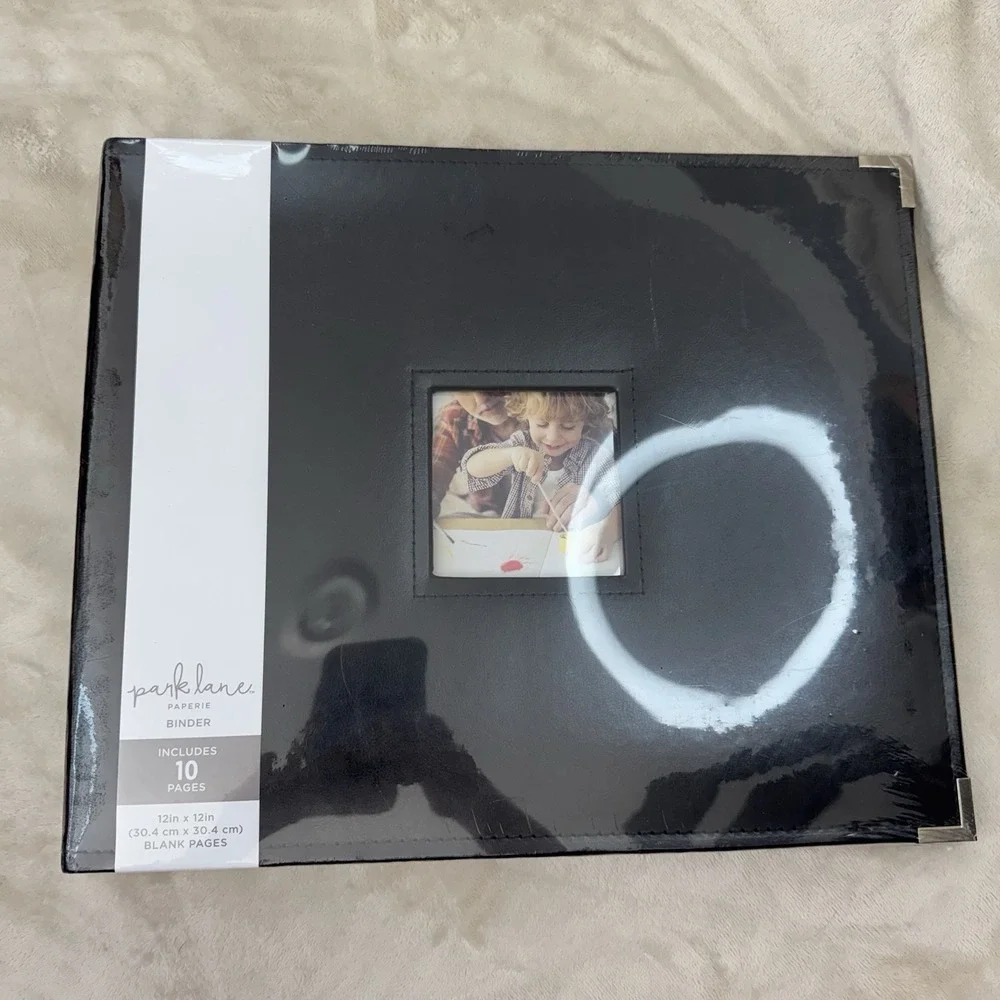 Park Lane Paperie 12x12 Black Leather Ring Binder Scrapbook Album New Sealed