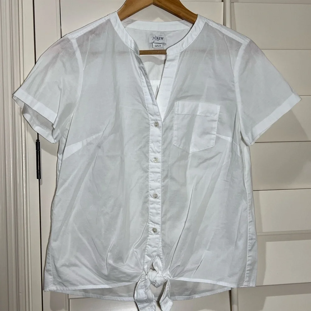 J. Crew White Button Down Blouse