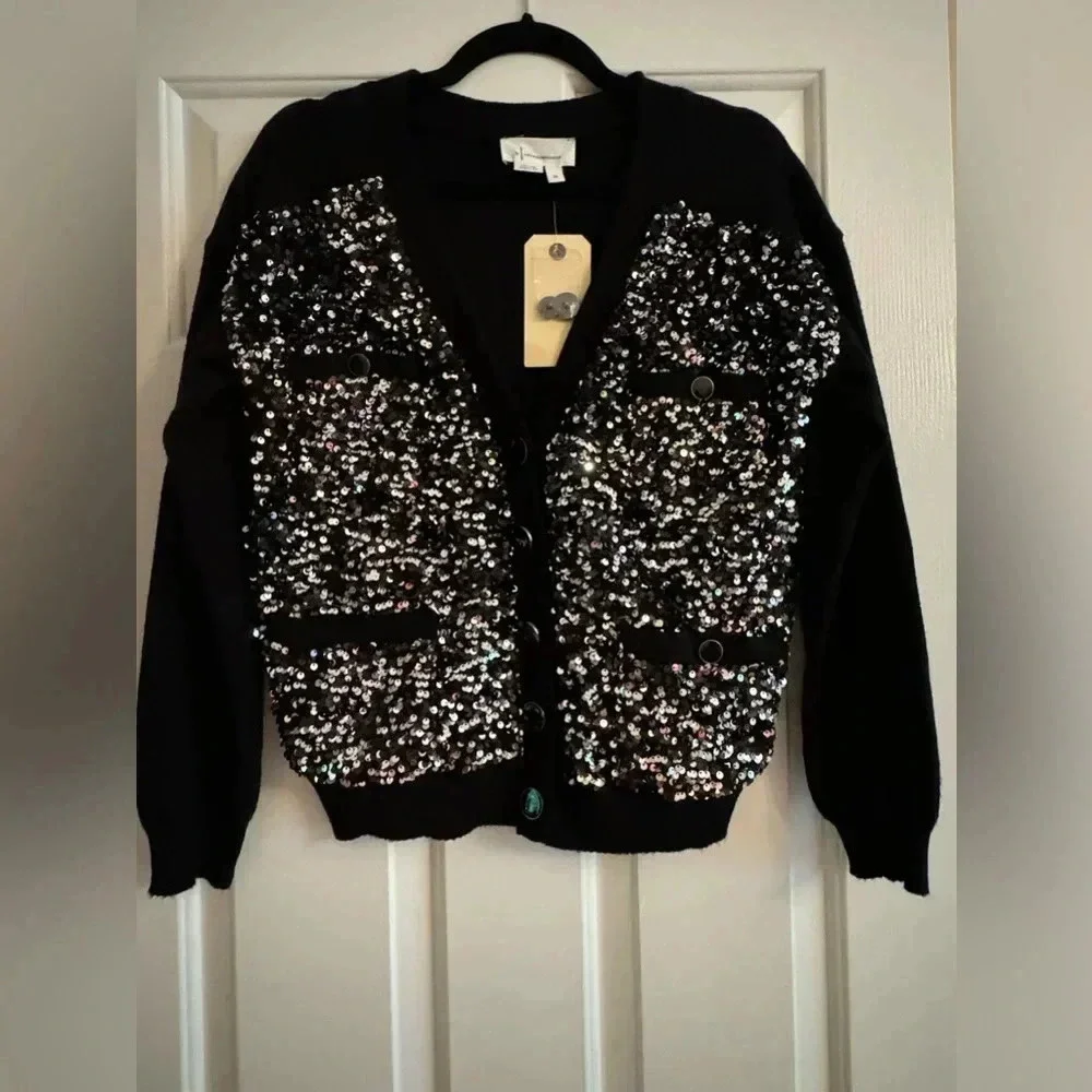 Anthropologie black sequin