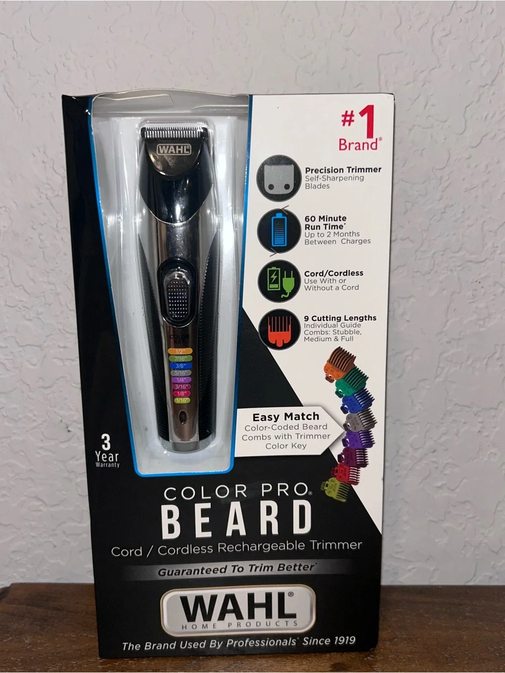 New, WAHL Color Pro Cord Cordless Rechargeable Beard Trimmer