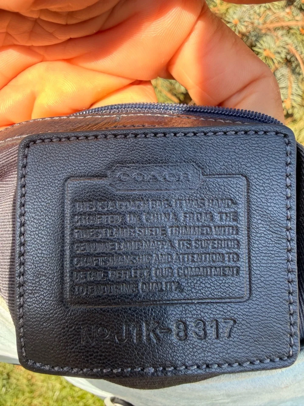 RARE COACH Y2K Baby Blue Suede Mini‎ Hampton Shoulder Bag Vintage
