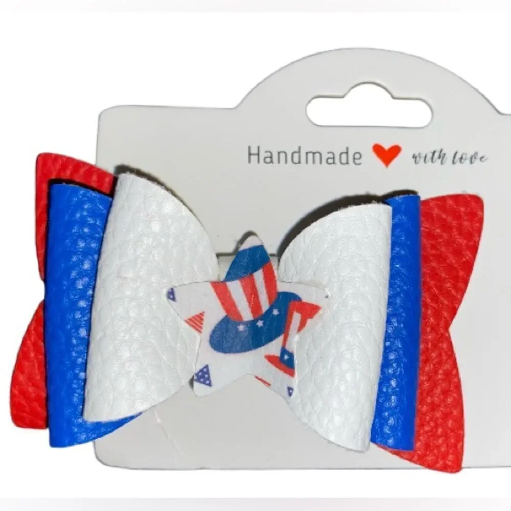 ⭐️5/$10⭐️ Hand Crafted 4th Of July Hair Bow