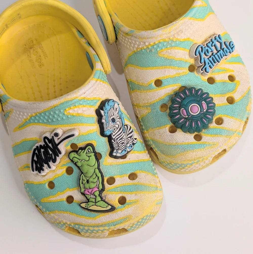 🐊 Crocs x Party Animals Special Edition Clogs — Toddler Size 7