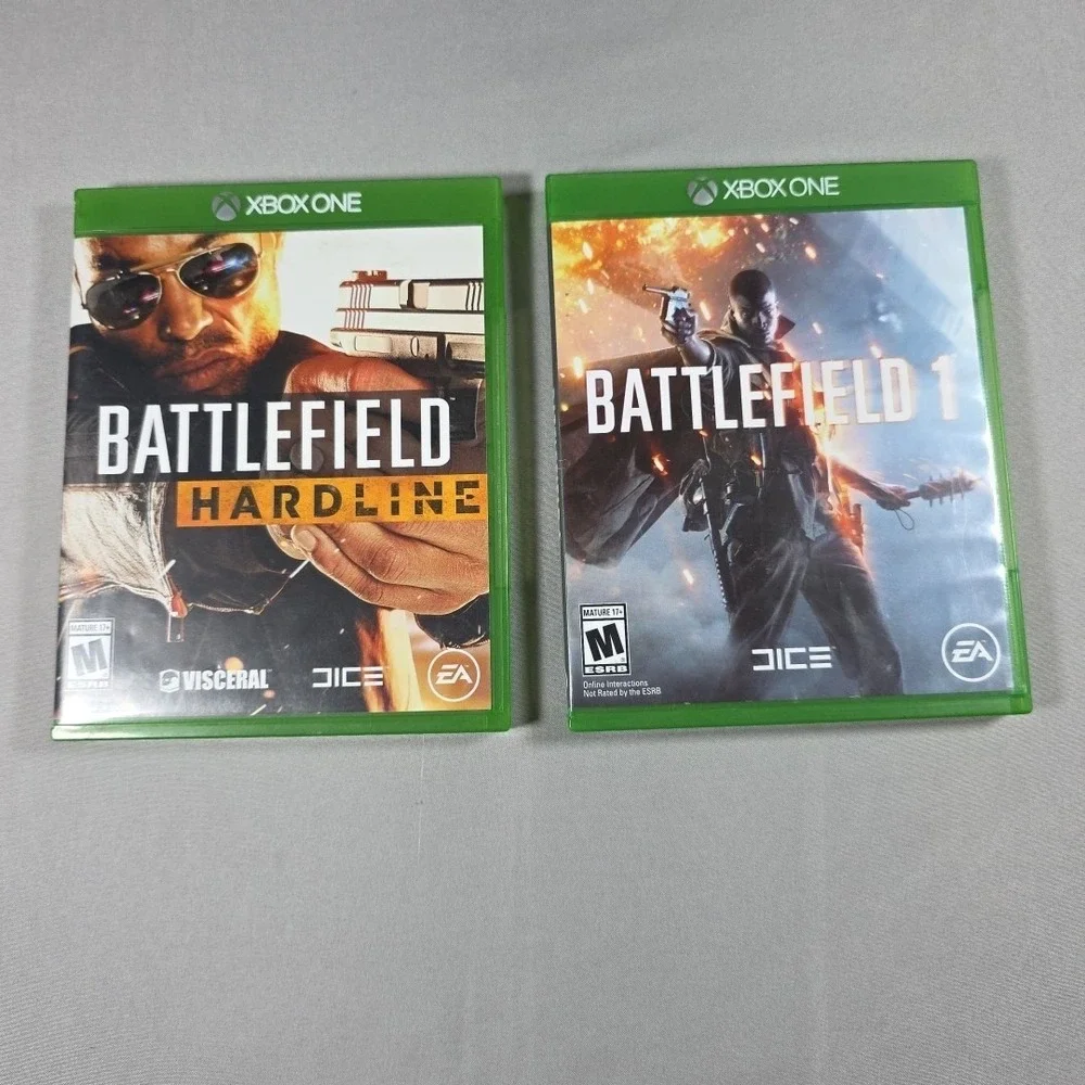 Bundle XBOX ONE Battlefield‎ Hardline, Battlefield 1- 2015,2016 TESTED