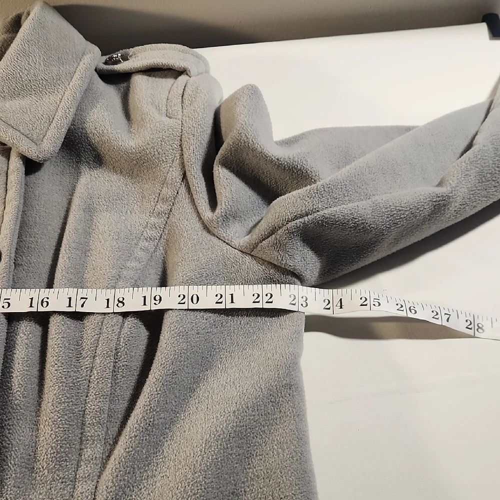 Style & Co Women’s Double‑Breasted Military Pea Coat – Light Gray‎ – Size XL
