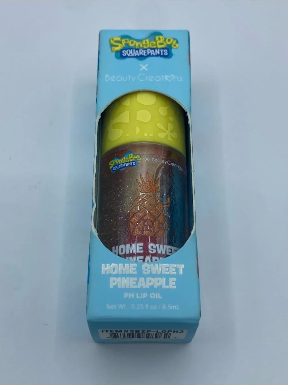 SpongeBob X Beauty Creations Home Sweet Pineapple PH Lip Oil Lipgloss NIB