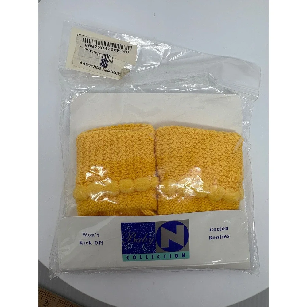 Baby Booties Nordstrom Cotton Blend Knit‎ Yellow Newborn Baby Shower Gift