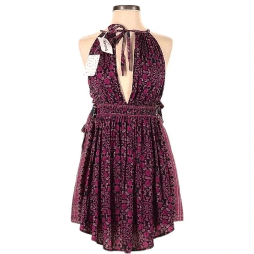 FREE PEOPLE FLORAL MINI DRESS