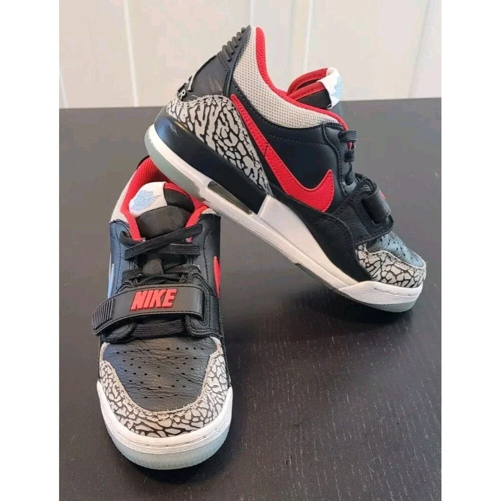Nike Air Jordan Legacy 312 Low GS Black Blue Red CD9054-004 Size 5Y Women's 6.5
