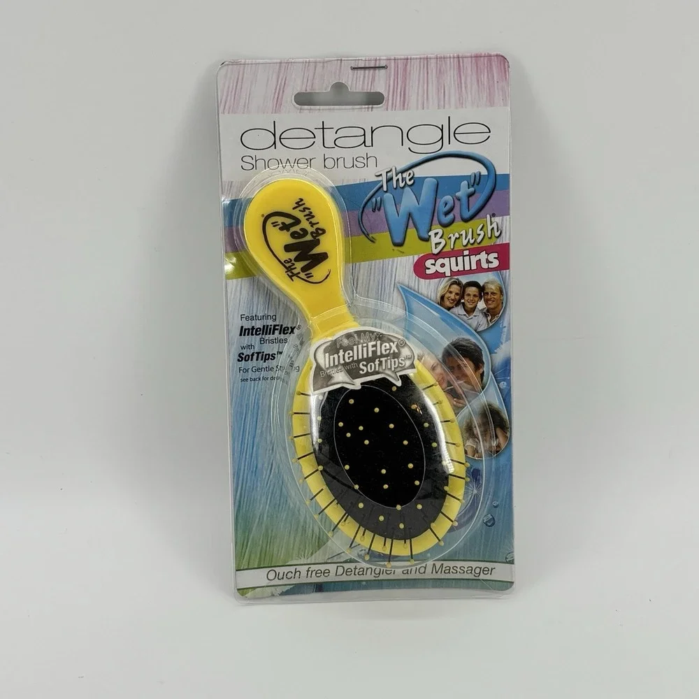 Wet Brush Original Detangler‎ Hair Brush Mini Yellow Travel Size Kids
