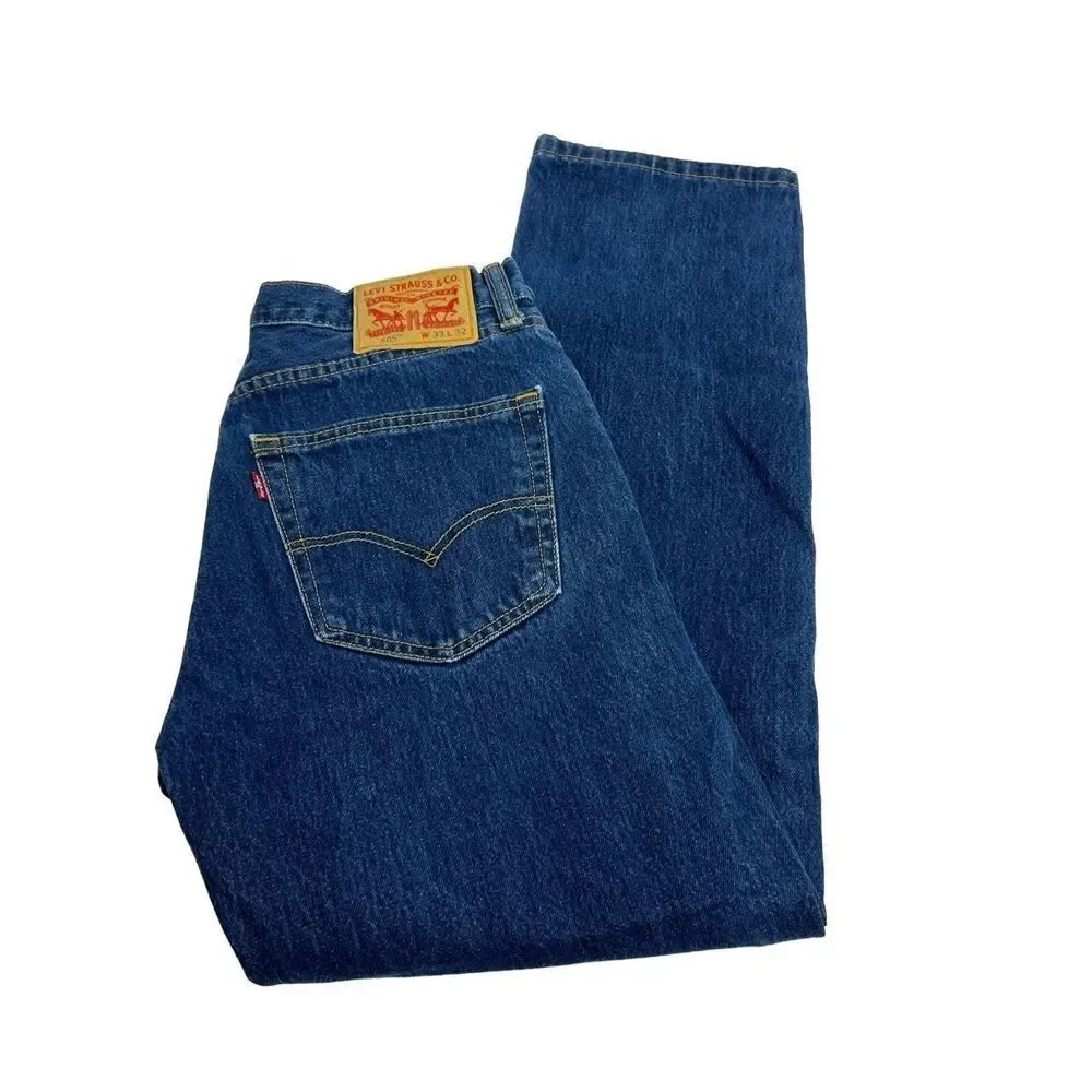 Levi’s dark wash 505 straight leg jeans 33 X 32