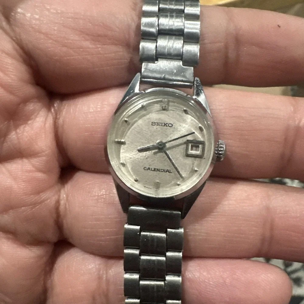 VTG 1960s Seiko Calendial Kooilseiko Wind Up 2107-0140 Ladies Watch 22mm -Repair