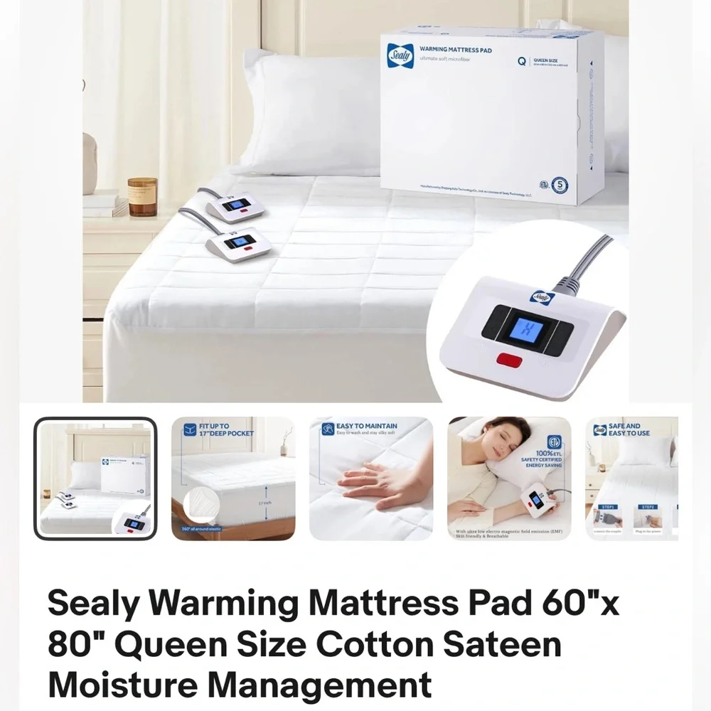 Sealy Warming Mattress Pad 60