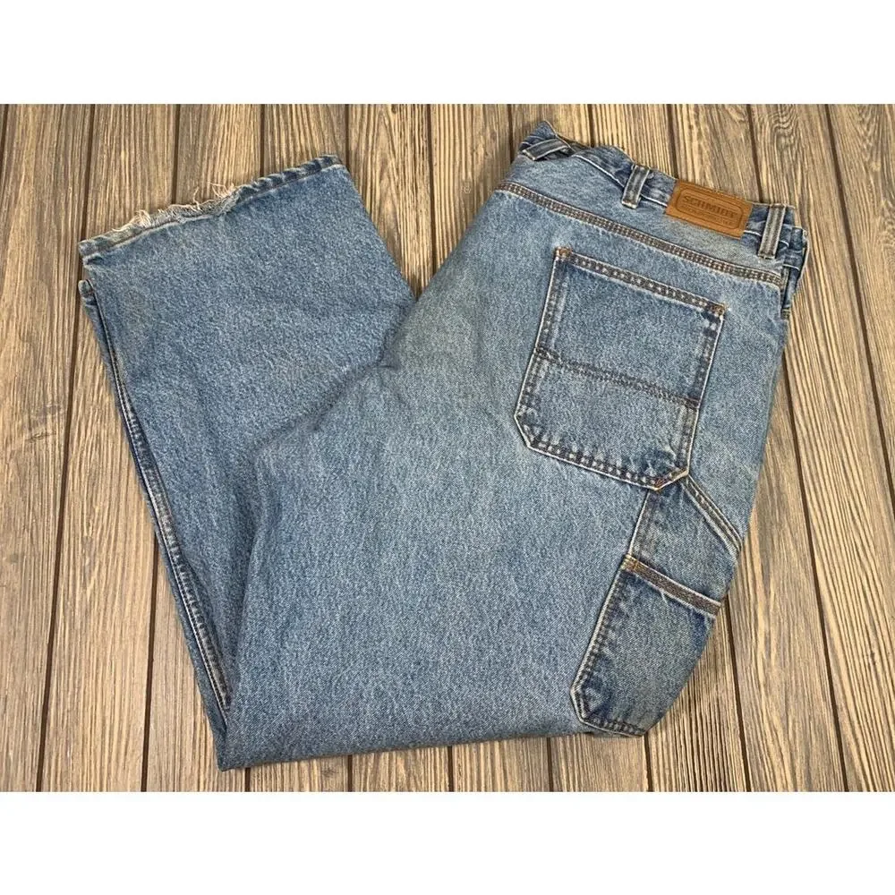 CE Schmidt Workwear Mens Jeans Heavyweight Carpenter Denim 46x30 Medium‎ Wash