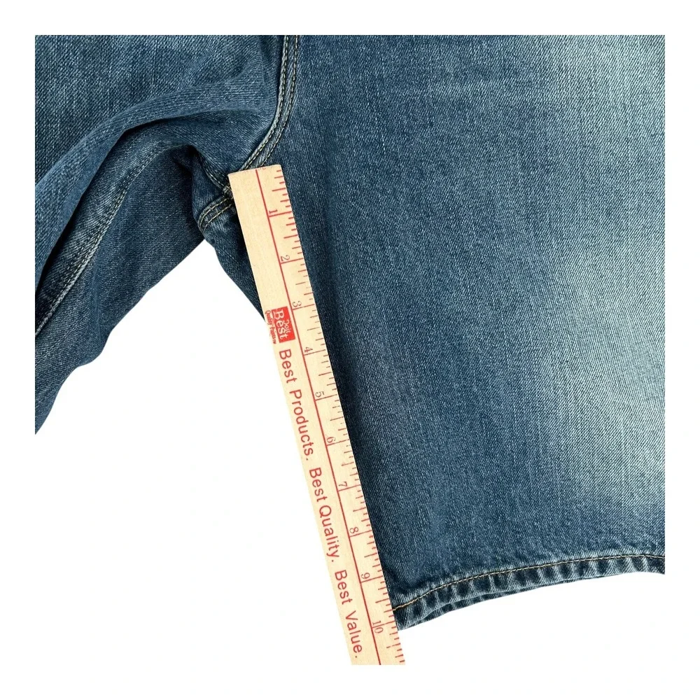 Tommy Hilfiger‎ Denim Shorts Mens 38/39 Blue Relaxed Fit Distressed Y2K Jorts