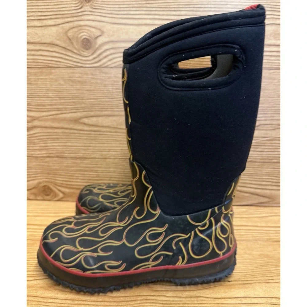 Bogs FLAME Waterproof Insulated Rain Snow Boots Big Kids Youth 4‎ EU 37