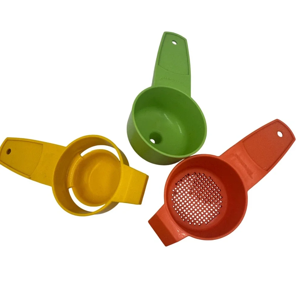 Tupperware Egg Separator Strainer Funnel 879 779 877‎ Green Gold Orange