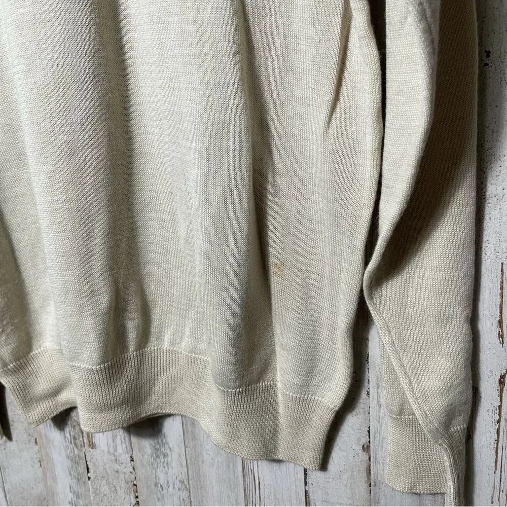 Vintage 90s Coogie Like Earth Tone Grandpa 3D Knit Wool Blend Sweater Mens Large